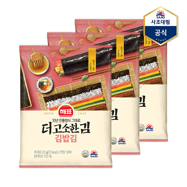 [사조] 더고소한 김밥용김 전장10매 X 3개