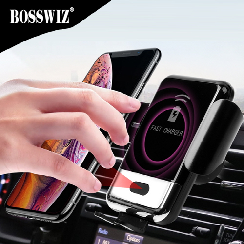 [보스위즈] 차량용 스마트폰 핸드폰 거치대 고속 무선 충전기 BOS-FD50